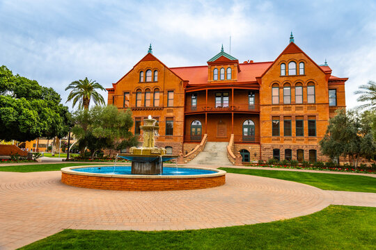 Old Main with Fountain at Arizona State University in Tempe Arizona