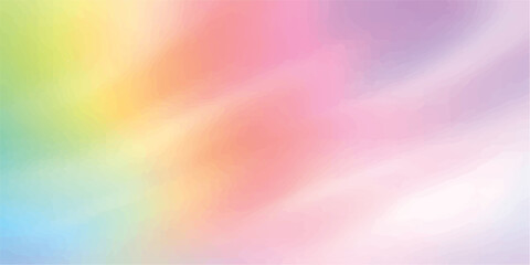 An abstract colorful background featuring soft bokeh light and a vibrant rainbow gradient texture with blue and pink wave patterns for a bright motion wallpaper illustration © FS