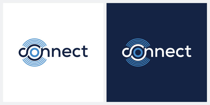 Abstract connect logo design inspiration