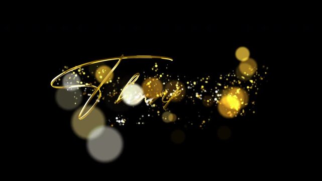Gold Thank You Text Countdown | Premium Celebration Background