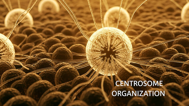 Centrosome organization in cell biology microscopic view of cellular structures and their functions  cell division and microtubule formation