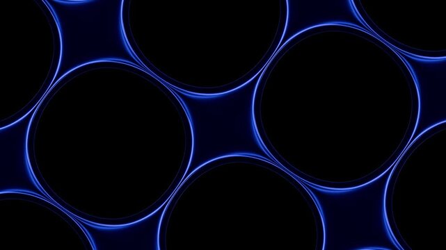 Circular patterns set against a dark background