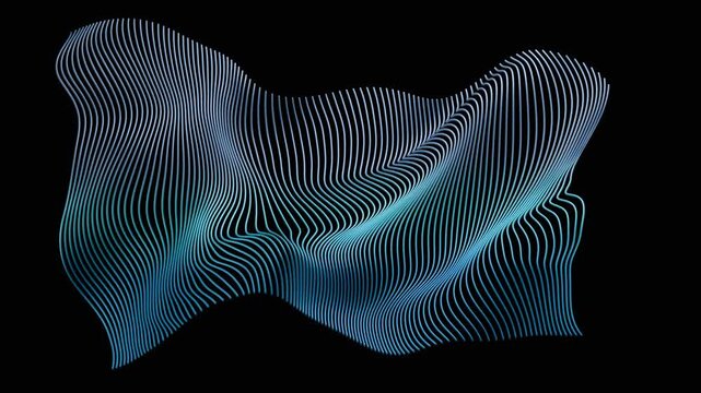 3D visualization showcasing the flowing patterns that evolve over time