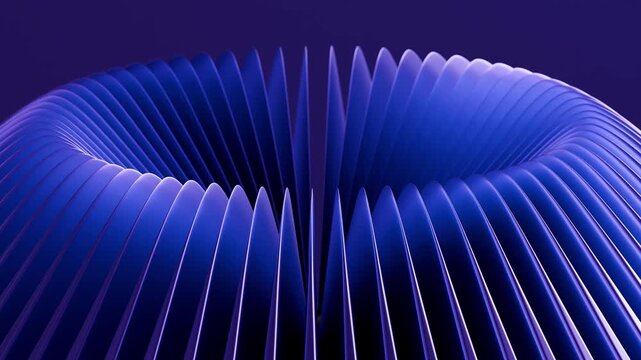Blue patterned shapes moving in uniform flow