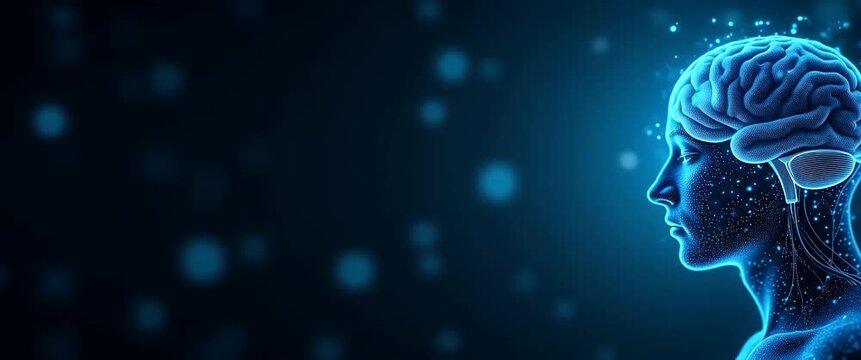 Cutting edge interactive deep learning AI enabling immersive user interaction sophisticated neural network algorithms to drive digital engagement innovation in  Photo Stock  Concept  and empty space o