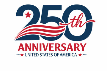 Celebrating 250 years united states of america anniversary logo © GMRakibur