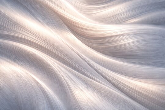 Ultra Realistic Microfiber Wave Texture with Iridescent Ivory Silver Highlights Luxury Abstract Background