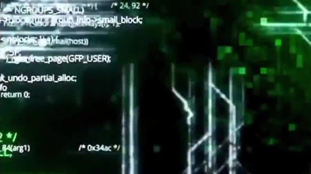 Abstract motion background footage of randomly blinking flashes and Sparkling and flickering light particle effect, decorative footage to enhance text and logo animations.