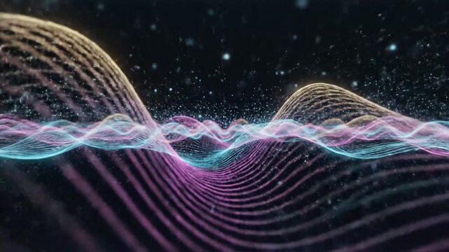 Abstract digital waveform animation