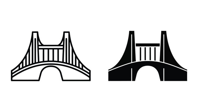 Comparison of suspension bridge designs with different tower and cable styles