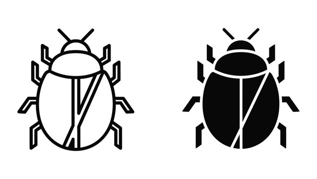 Contrasting visual depiction of a light and dark ladybug with distinct patterns