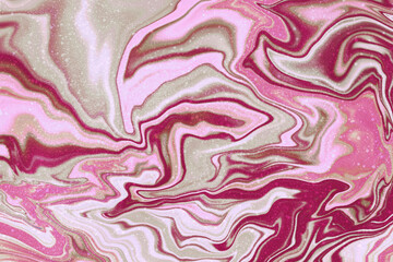 Fototapeta premium Swirling patterns in shades of pink and beige create a textured design