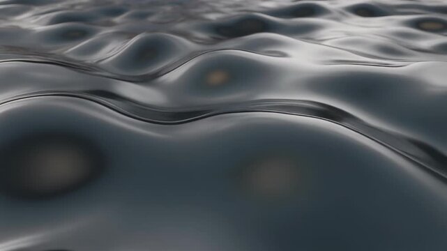 Dark wavy fluid texture background with ripples and glossy highlights