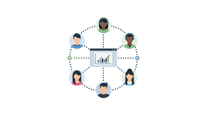 Diverse People Connecting Network Teamwork.