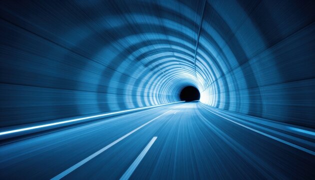 Exploring the limitless journey through a futuristic tunnel urban setting image dynamic perspective technology concept
