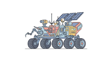 Robot Mars Exploration Vehicle Machine. © Setiaji