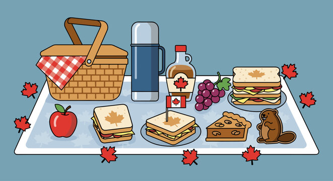 Sandwiches and food on tray table.