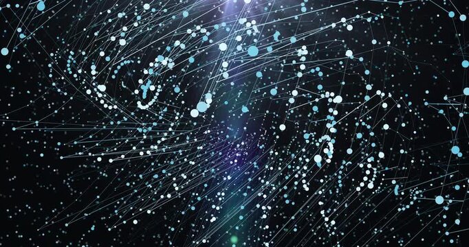 Abstract Futuristic Digital Data Lines with Glowing Neon Technology Network Animation Background for Artificial Intelligence Cyber Innovation and Modern Virtual Communication Concept in 4K