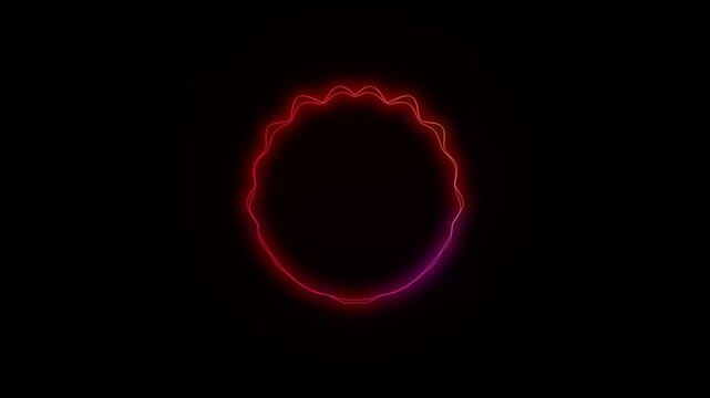 Futuristic sound spectrum animation featuring animated audio waveform lines on dark background, professional music visualizer loop for broadcast, radio, 4k animation