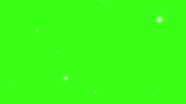 Soap bubbles fly on a green screen chroma key. Cartoon animation of foam alpha channel