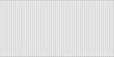 Acrylic satin corrugated glass texture light gray background. Blurred soft ribbed transparent striped door window overlay. Metal silver reeded polycarbonate sheet. Abstract vertical gradient pattern © van