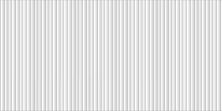 Acrylic satin corrugated glass texture light gray background. Blurred soft ribbed transparent striped door window overlay. Metal silver reeded polycarbonate sheet. Abstract vertical gradient pattern