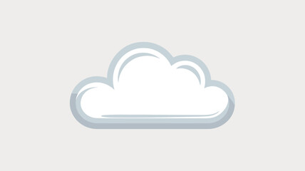 Fototapeta premium Soft rounded cloud illustration – Great for nursery decor, mental health apps, or peaceful lifestyle blogs.
