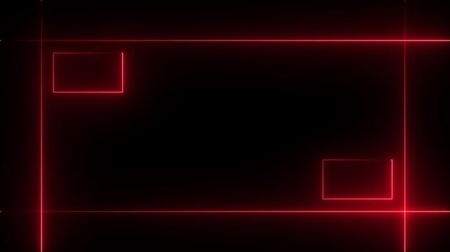 Rectangular neon effect animation.Neon flame gradually appearing in a rectangle frame.Abstract neon line picture frame background neon glowing laser lines abstract background animation,4k motion video