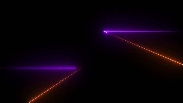 abstract Light neon colorful line animation. black background. 4k animation motion graphics video.