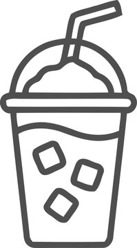 Blended drink icon in a outline style