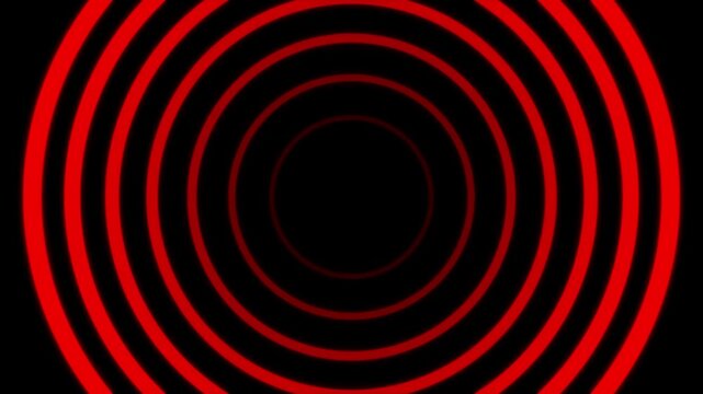 Futuristic concentric circles displayed over a black background, resembling a high-tech HUD or radar scanning interface. The circular rings create a dynamic sense of motion, and digital targeting.