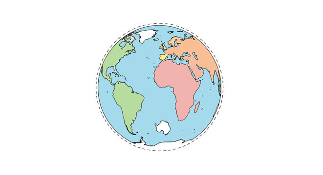 Globe Earth Planet World Map.