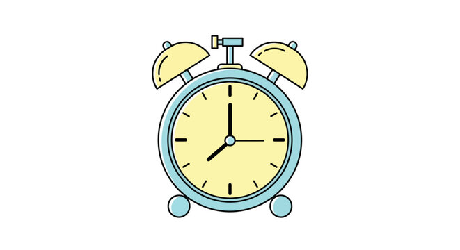 Vintage Style Blue Alarm Clock.