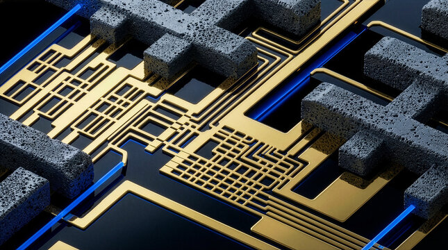 Artificial Synapse: Neuromorphic Processor Chip Macro Engineering, Next Generation Artificial Synapse Computational Hardware on Vantablack Background