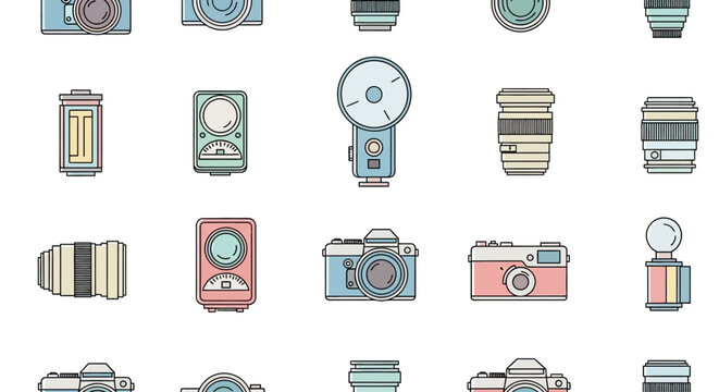 Collection of various camera icons.