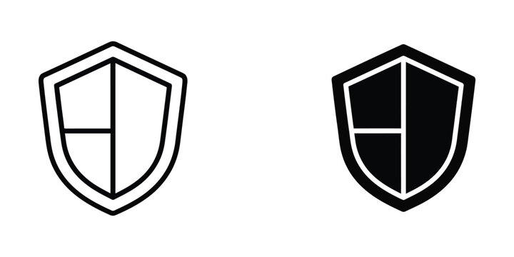 Contrasting designs of a classic heraldic shield and a modernized black variant