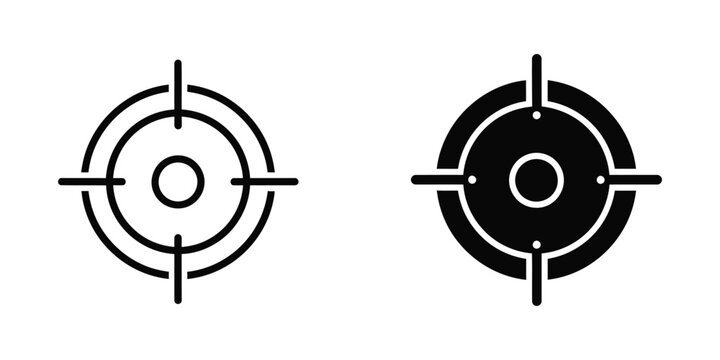 Comparison of a standard target and a filled bullseye target designs
