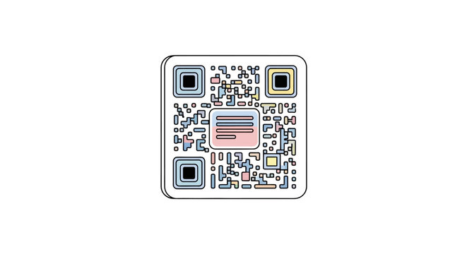 American Flag QR Code Design.