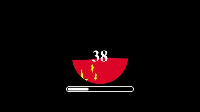China Flag Loading Animation &ndash; Modern UI Loading Screen Loop