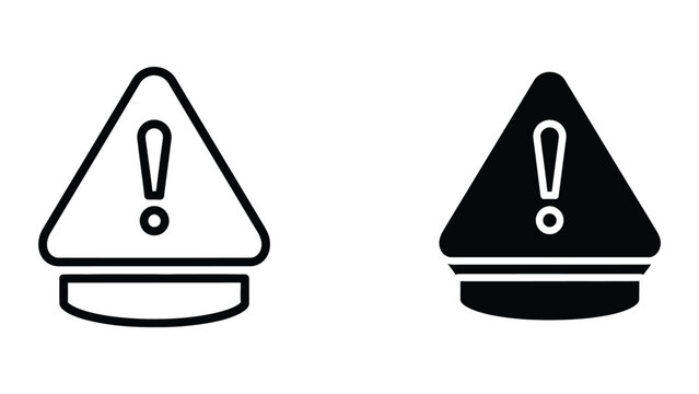 Contrast between a warning sign in white and black color schemes