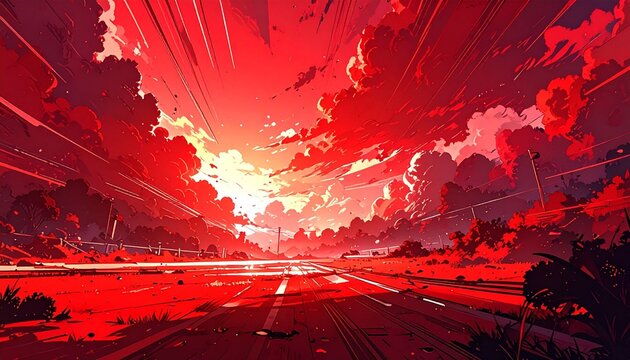 manga background red comic cartoon lines wallpaper