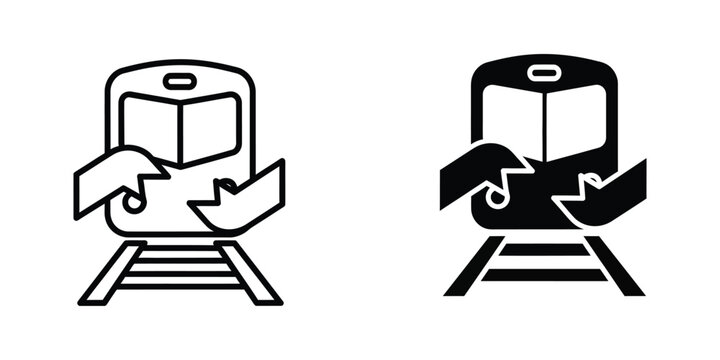 Train crossing signals with open and closed gates for railway safety awareness