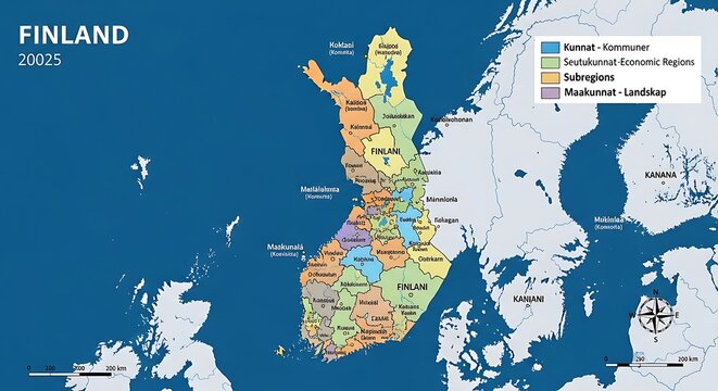 Detailed Map of Finland - Regions, Cities, and Geography.