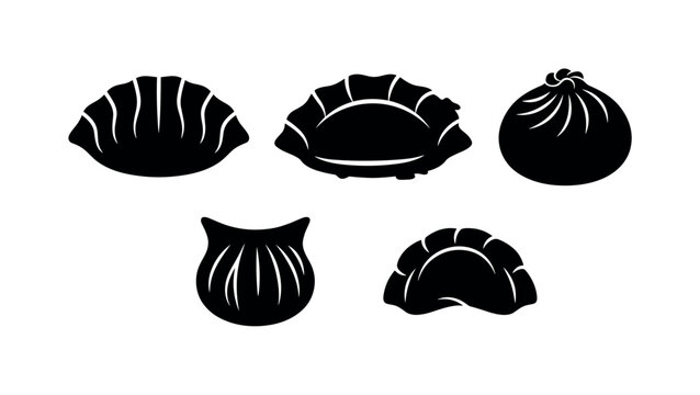 Steamed dumplings pleated half moon shape, pan fried dumplings crisp bottom form, soup dumplings round sealed top, shrimp