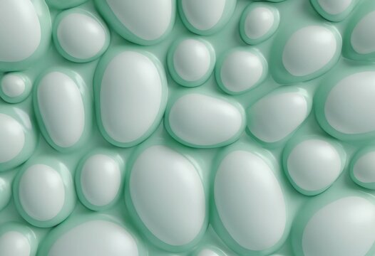 Abstract soft mint green bubble texture