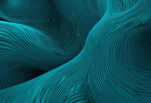 Abstract emerald green background with beautiful overlapping wave curves