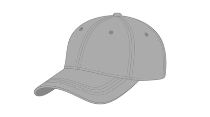 Fototapeta premium Gray Baseball Cap with Adjustable Strap.