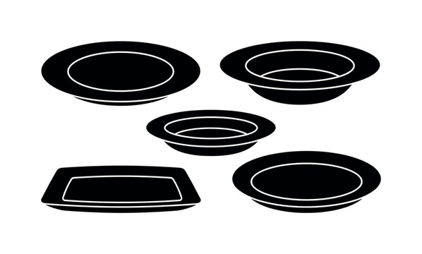 Restaurant plates with elegant rim styles, wide rim dinner plate, deep bowl plate hybrid, rectangular serving plate, oval platter