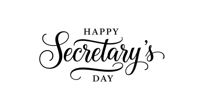 Handwritten greeting for secretary's day celebration