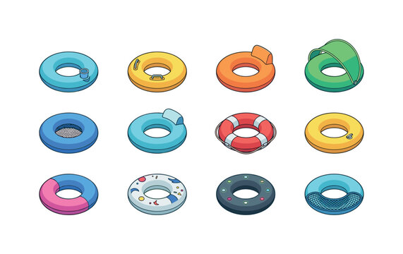 Swim ring with cup holder, swim ring with handles, swim ring with backrest, swim ring with canopy, swim ring with mesh seat, swim